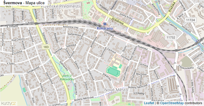 Švermova - mapa ulice