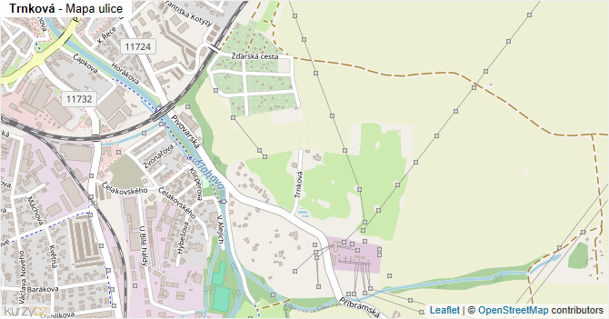 Trnková - mapa ulice