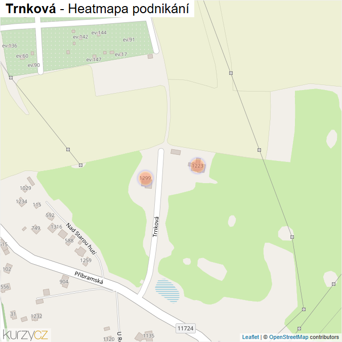Mapa Trnková - Firmy v ulici.