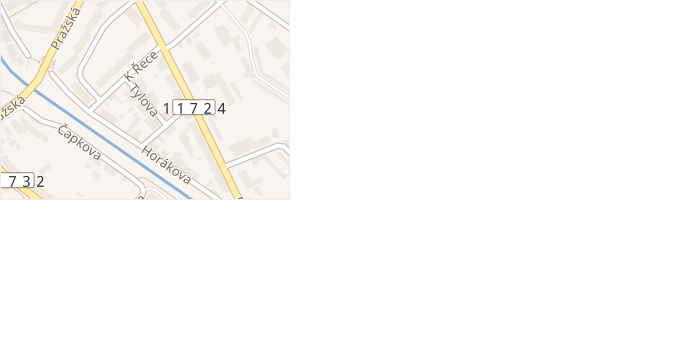 Tylova v obci Rokycany - mapa ulice