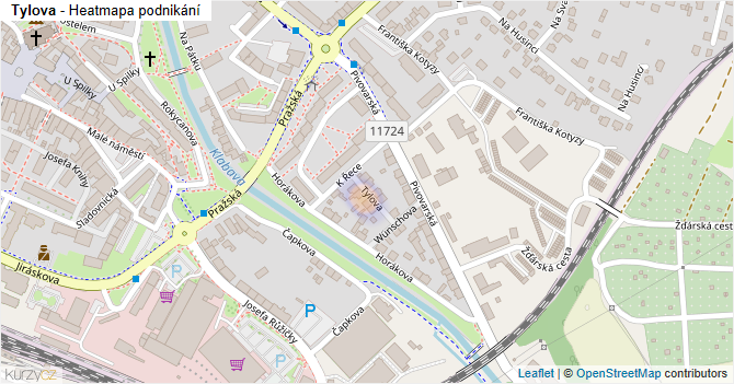 Tylova - mapa podnikání