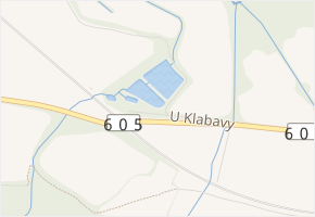 U Klabavy v obci Rokycany - mapa ulice