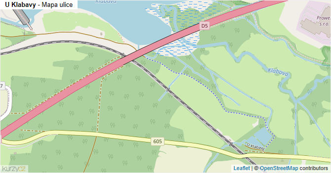 U Klabavy - mapa ulice