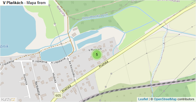 V Plaňkách - mapa firem