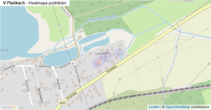 V Plaňkách - mapa podnikání