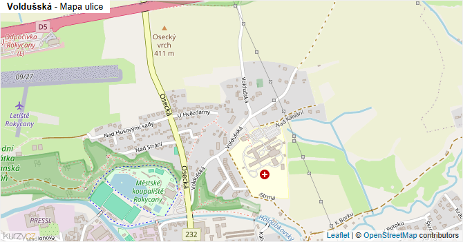 Voldušská - mapa ulice