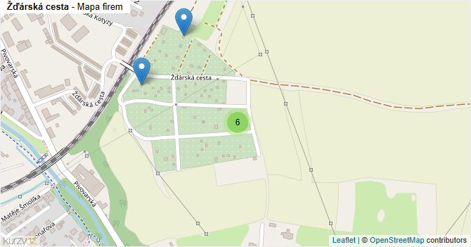 Žďárská cesta - mapa firem