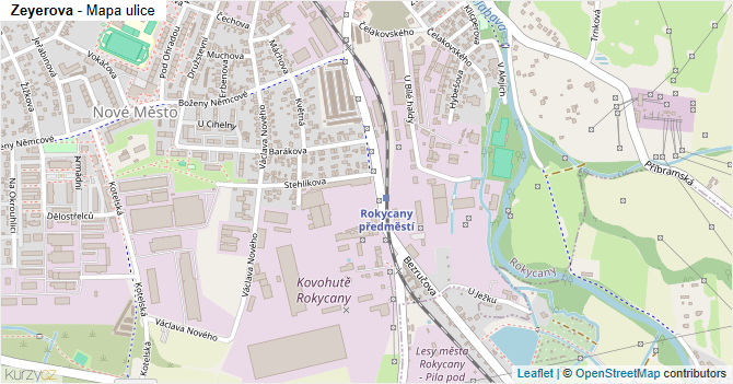 Zeyerova - mapa ulice