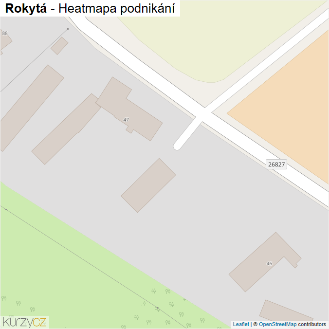 Mapa Rokytá - Firmy v obci.
