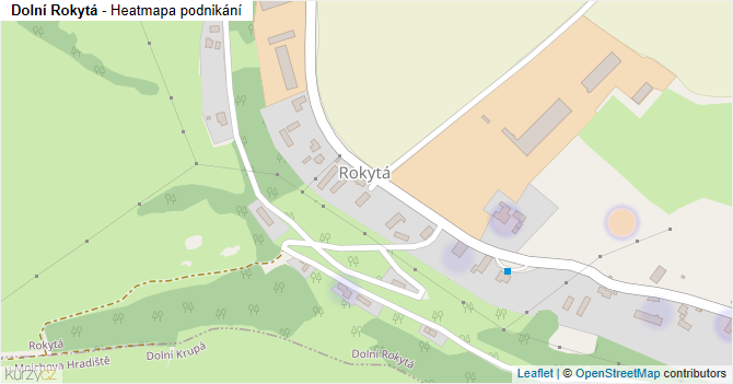 Dolní Rokytá - mapa podnikání