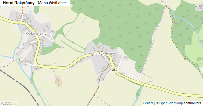 Horní Rokytňany - mapa části obce