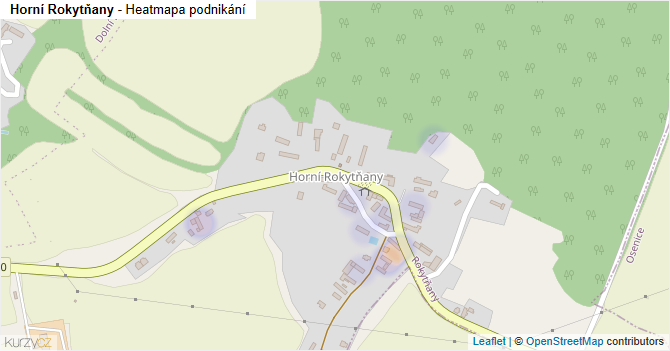 Horní Rokytňany - mapa podnikání