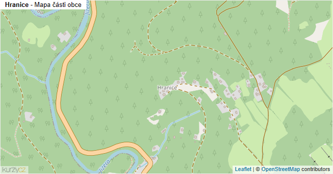 Hranice - mapa části obce