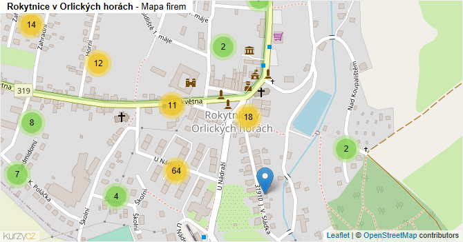 Rokytnice v Orlických horách - mapa firem