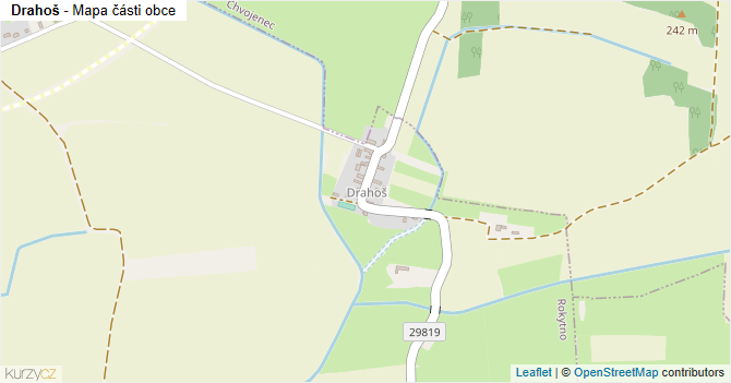 Drahoš - mapa části obce