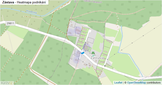 Zástava - mapa podnikání