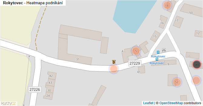Rokytovec - mapa podnikání