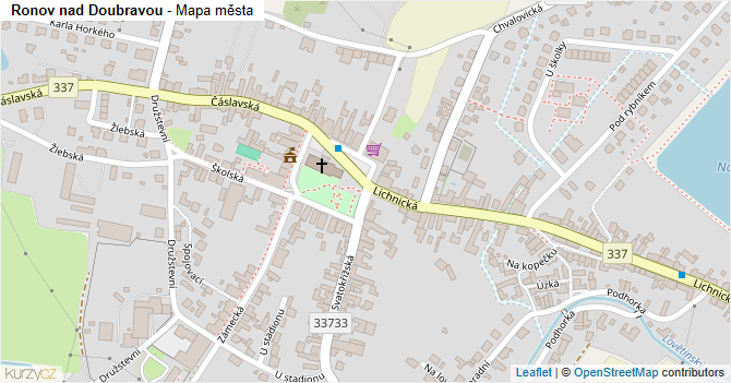 Ronov nad Doubravou - mapa města