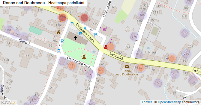 Ronov nad Doubravou - mapa podnikání