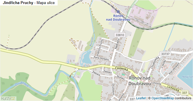Jindřicha Pruchy - mapa ulice