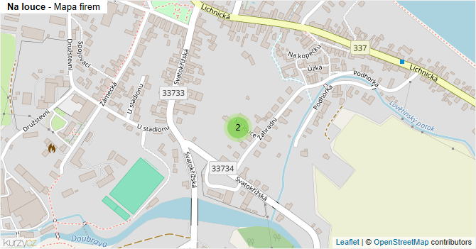 Na louce - mapa firem