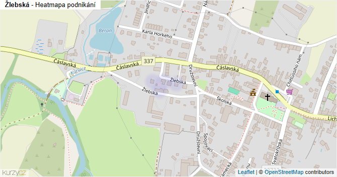Žlebská - mapa podnikání