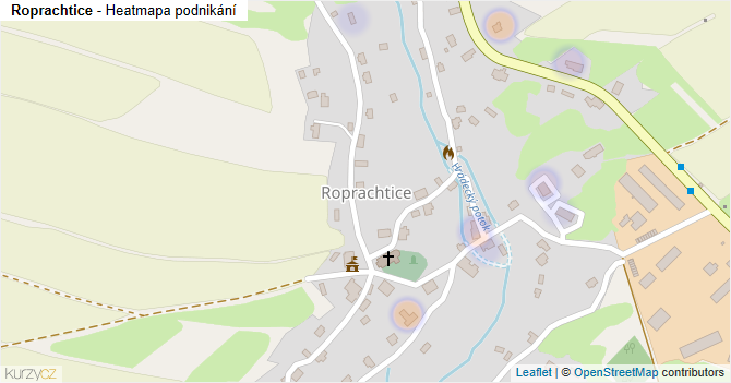Roprachtice - mapa podnikání
