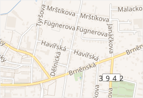 Havířská v obci Rosice - mapa ulice