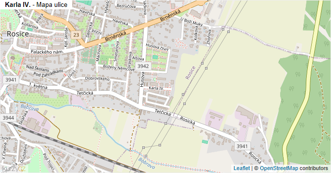 Karla IV. - mapa ulice