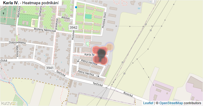 Karla IV. - mapa podnikání