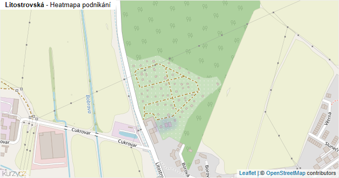 Litostrovská - mapa podnikání