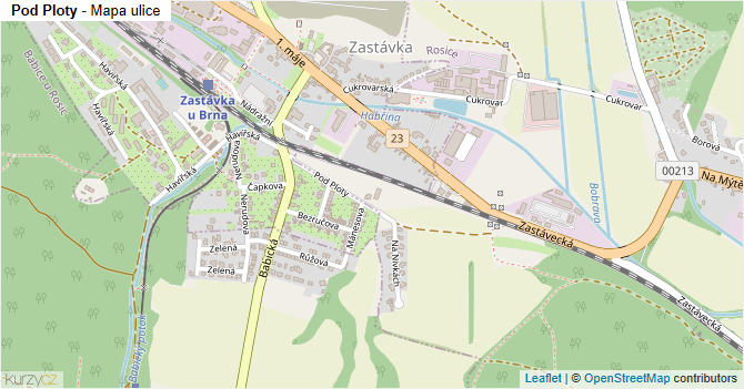 Pod Ploty - mapa ulice