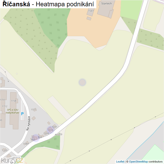 Mapa Říčanská - Firmy v ulici.