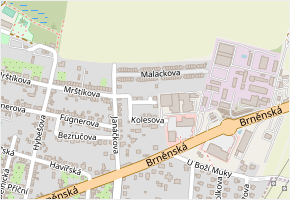 Vaňurova v obci Rosice - mapa ulice