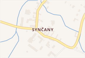 Synčany v obci Rosice - mapa části obce