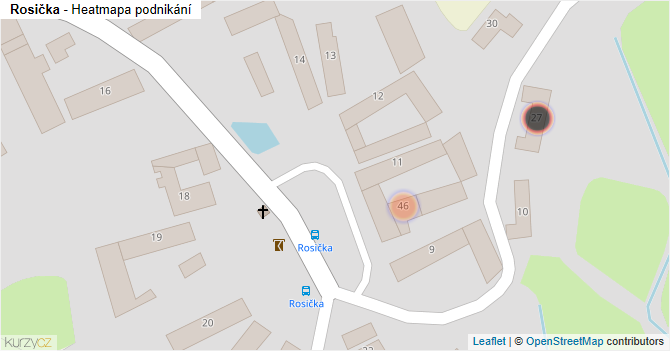 Rosička - mapa podnikání