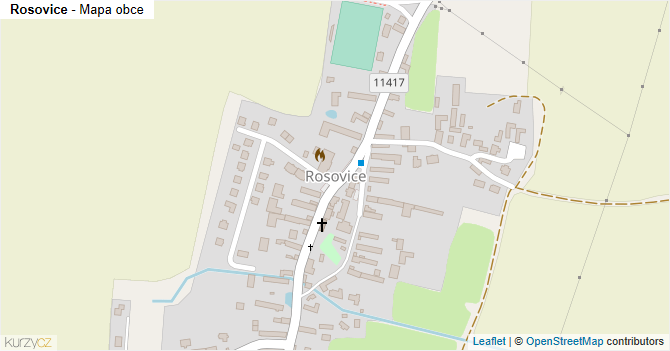 Rosovice - mapa obce
