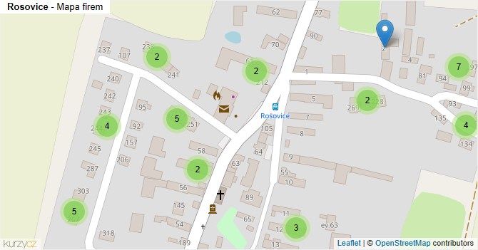 Rosovice - mapa firem