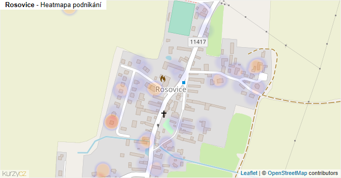 Rosovice - mapa podnikání