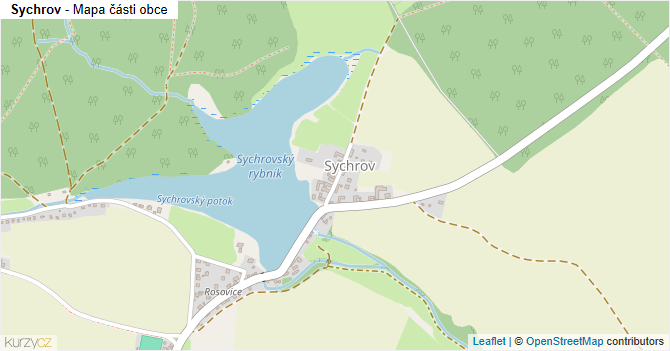 Sychrov - mapa části obce