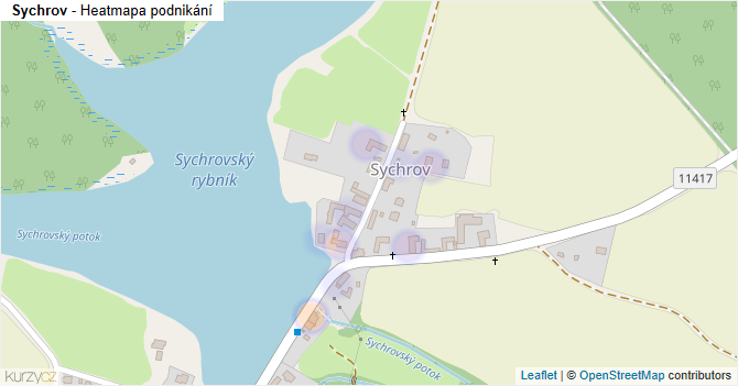 Sychrov - mapa podnikání