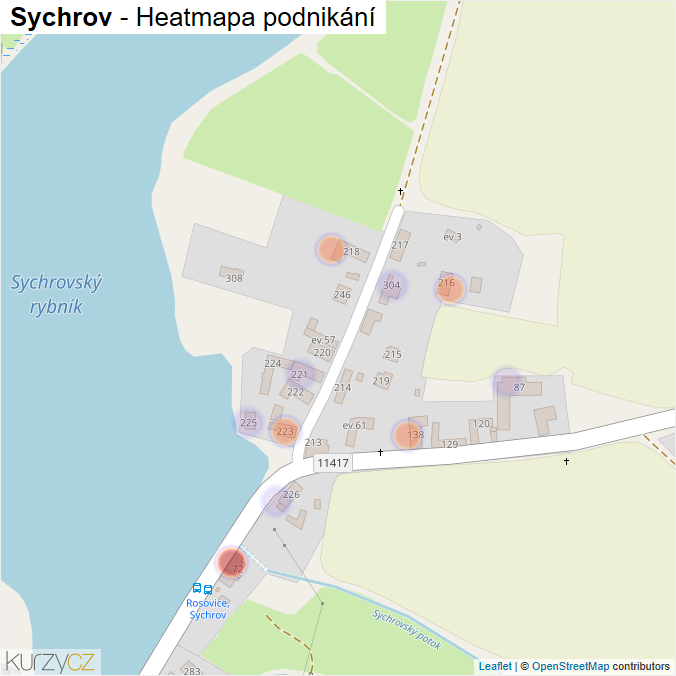 Mapa Sychrov - Firmy v části obce.