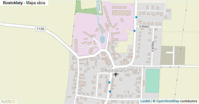 Rostoklaty - mapa obce