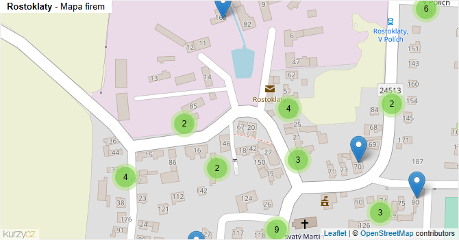 Rostoklaty - mapa firem