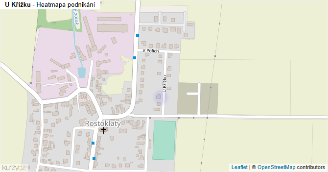 U Křížku - mapa podnikání