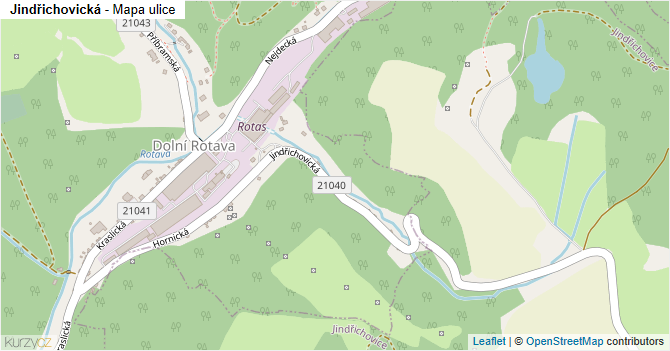 Jindřichovická - mapa ulice