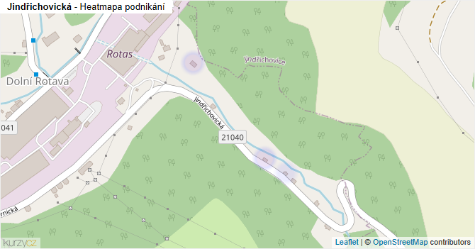 Jindřichovická - mapa podnikání