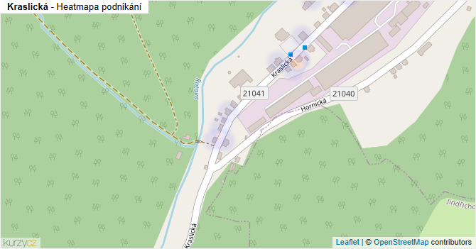 Kraslická - mapa podnikání