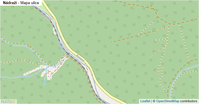 Nádraží - mapa ulice