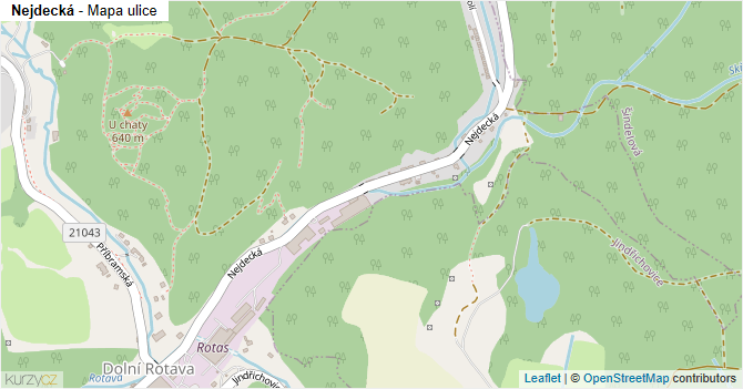 Nejdecká - mapa ulice